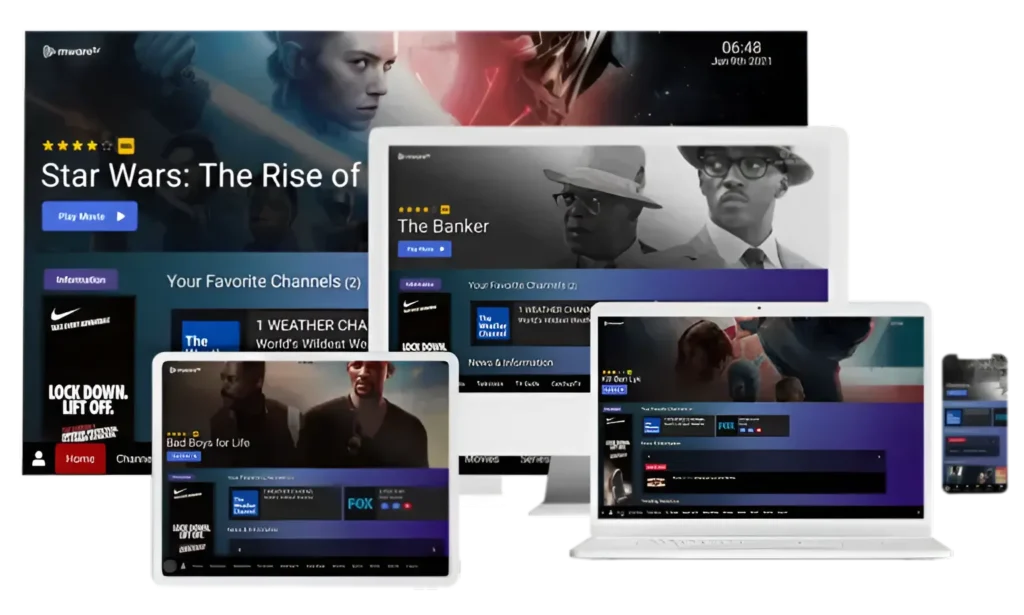 Xtreme HD IPTV official website 2026 app running on a smart TV, monitor, tablet, laptop and phone