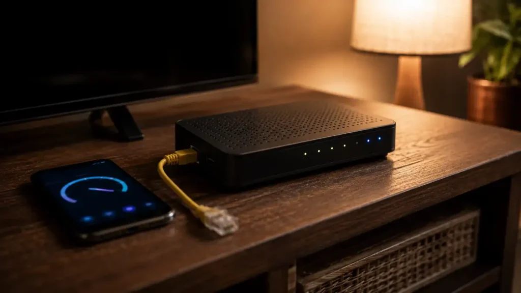 Two wifi band readings compared beside the same router - iptv speed