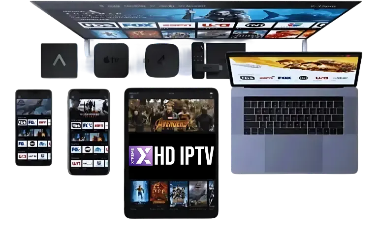XtremeHD IPTV channel guide showing entertainment, news and movie categories